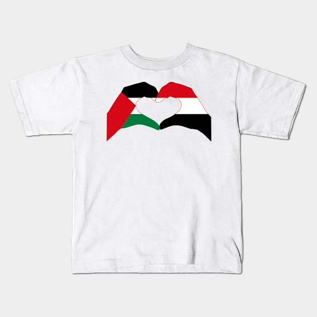 We Heart Palestine & Yemen Patriot Series Kids T-Shirt by Village Values